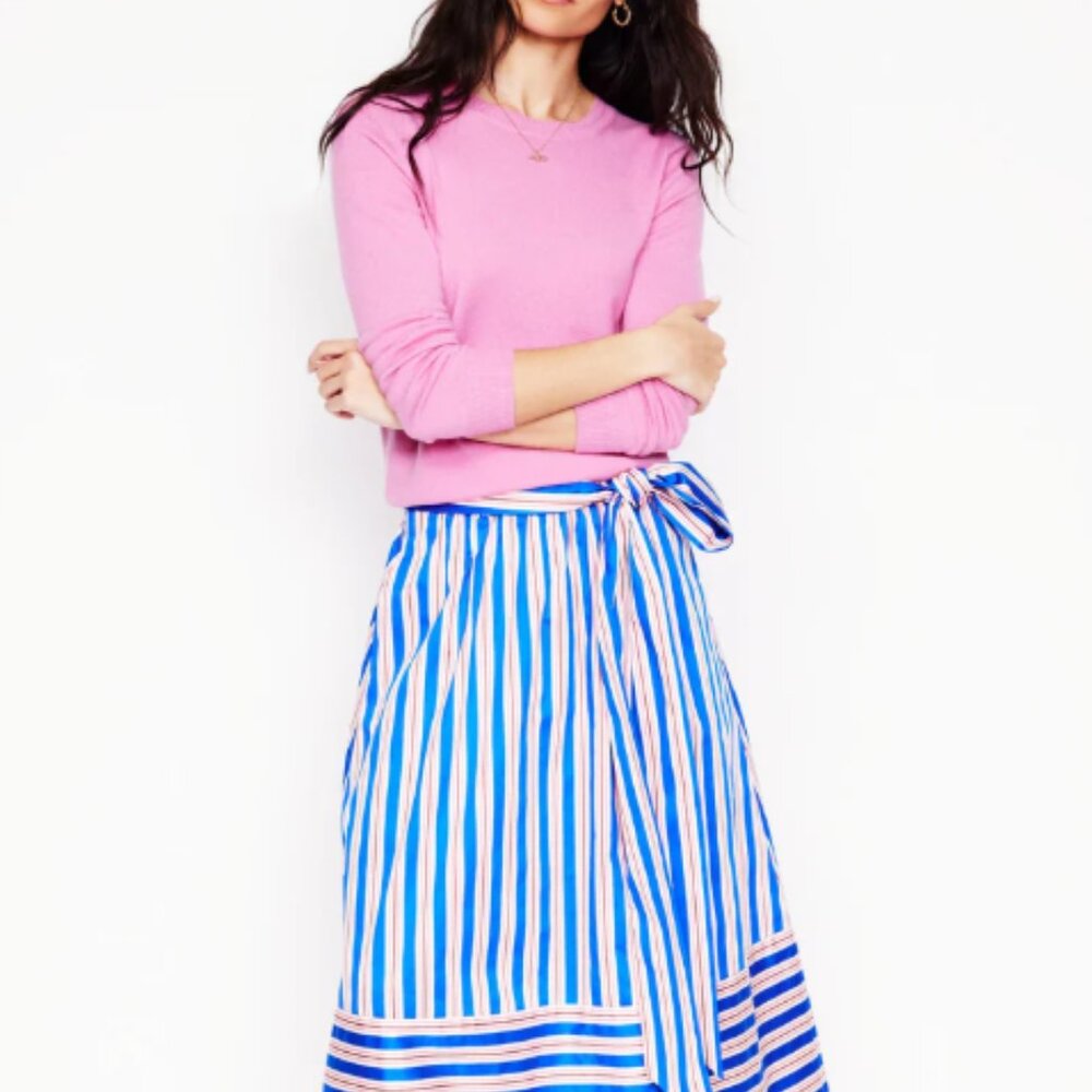 Boden Cashmere Crew Neck Sweater - Size Small - Bright Pink